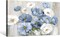 Blue Flower Picture Wall Decor White Floral Wall Art (36" x 24")